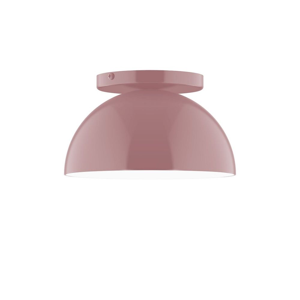 Montclair Lightworks FMD431-G15-20 8" Axis Mini Dome Flush Mount with Glass Globe Mauve Finish